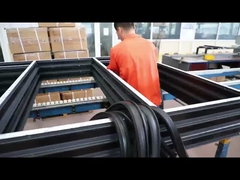 Гладкие алюминиевые раздвижные двери 2 мм горизонтальная рама открытия стеклянные раздвижные двери