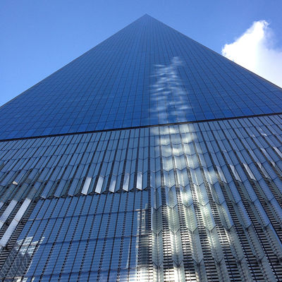 Двойная стеклянная стена с порошковым покрытием и давлением ветра 2,5 кПа