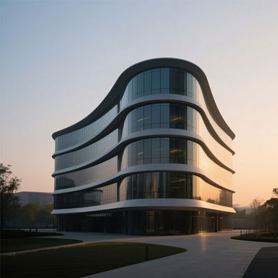 100-мм алюминиевая модульная навесная стена со стеклопакетами